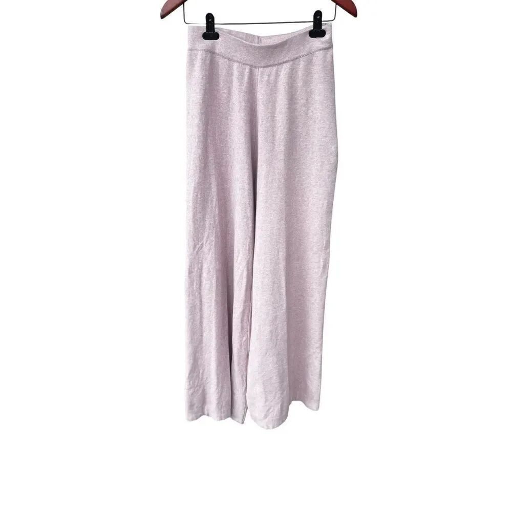 Saks fifth avenue wool blend pink heather soft wide leg lounge pants Medium